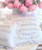 VINTAGE COTTAGE FARMHOUSE FRENCH MARKET WHITE LINEN RUFFLE PILLOWS